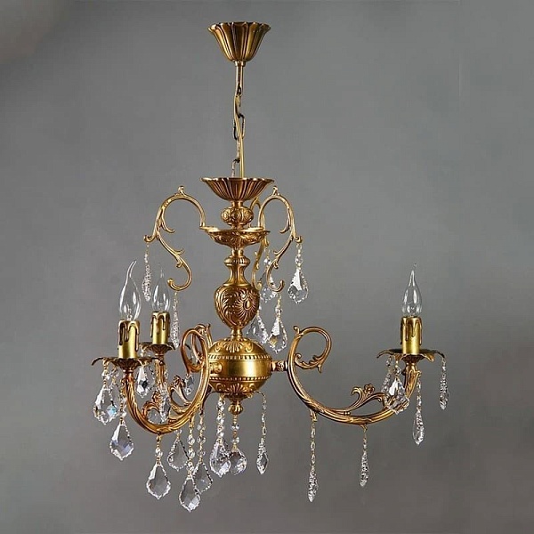 Люстра подвесная AMBIENTE Alicante 8888/3 AB Leaf Crystal